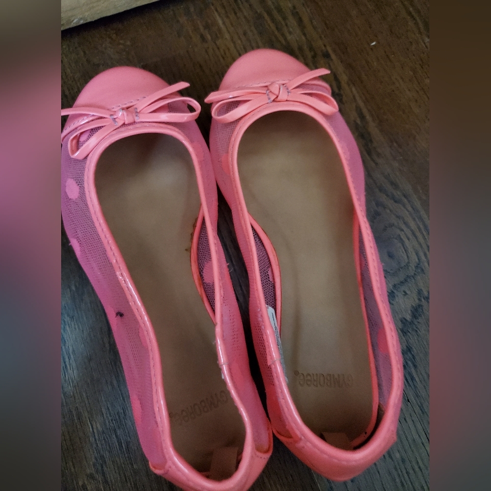 GYMBOREE Girls 13 bright salmon dress flats - Picture 8 of 9